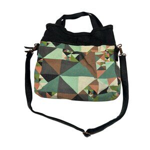 Pistil Gotta Run Crossbody Bag Womens Faux Leather Casual Multicolor Geometric